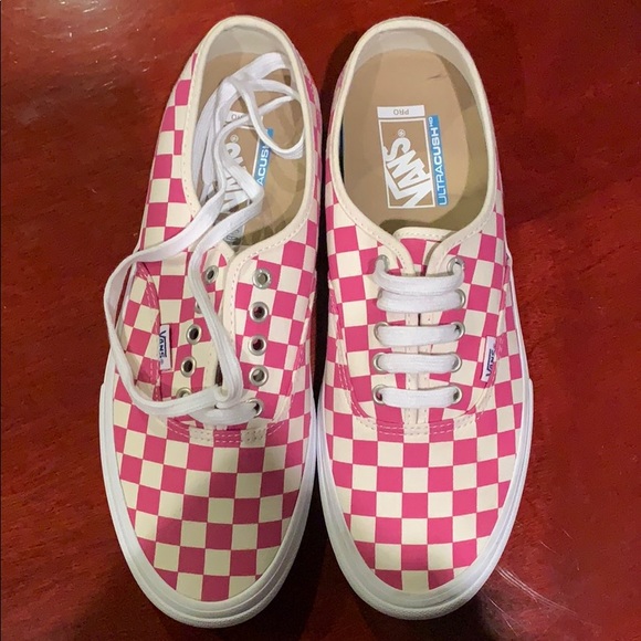 Vans Other - Pink Checkered Vans Mens 9.5